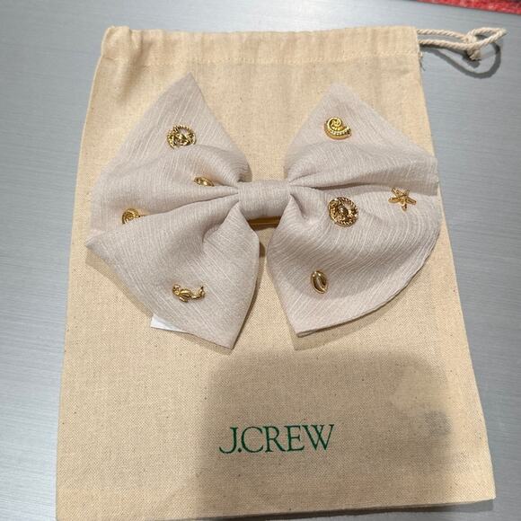 J. Crew Nautical charm bow hair clip barrette